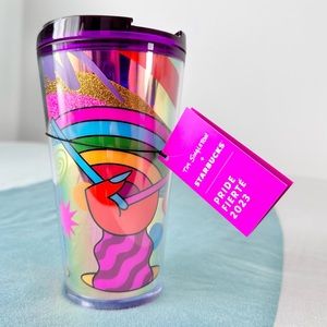 Tim Singleton x Starbucks Pride 2023 Purple Holographic Cold Cup Tumbler